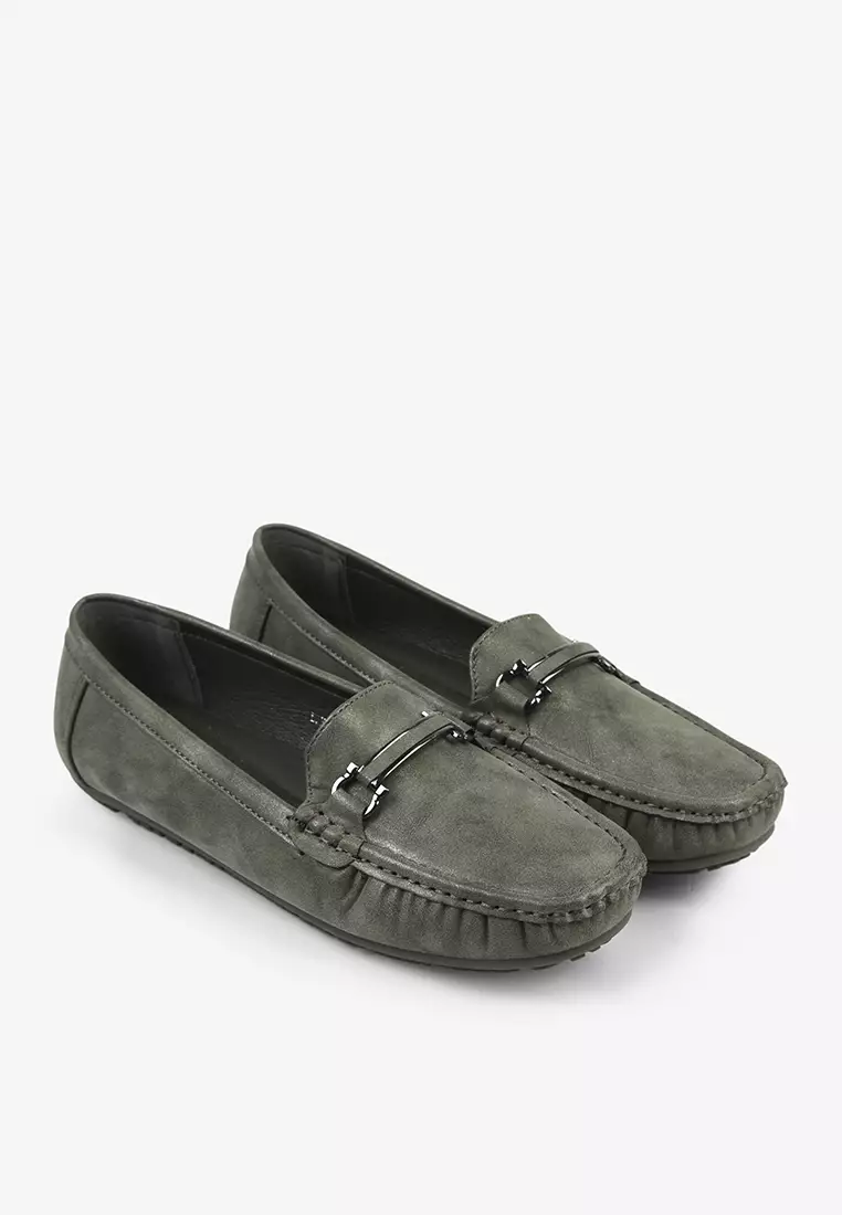 Sepatu Bustong Mules Slip on Wanita L.Hiroko 01 Green