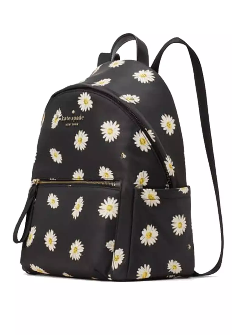 Kate Spade Chelsea Nylon Medium Backpack Black Multi KA747