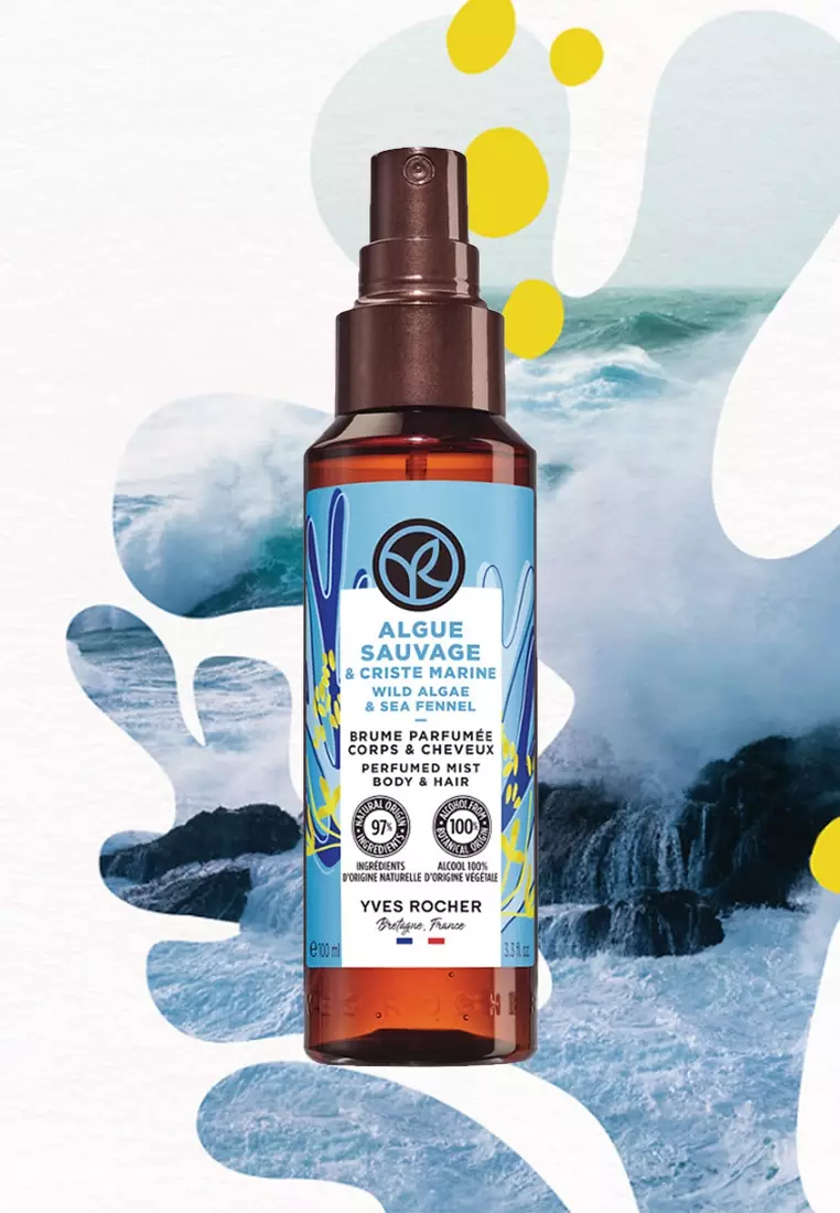 Wild Algae Perfume Hair & Body Mist - 100ml Natural Fragrance Body Spray