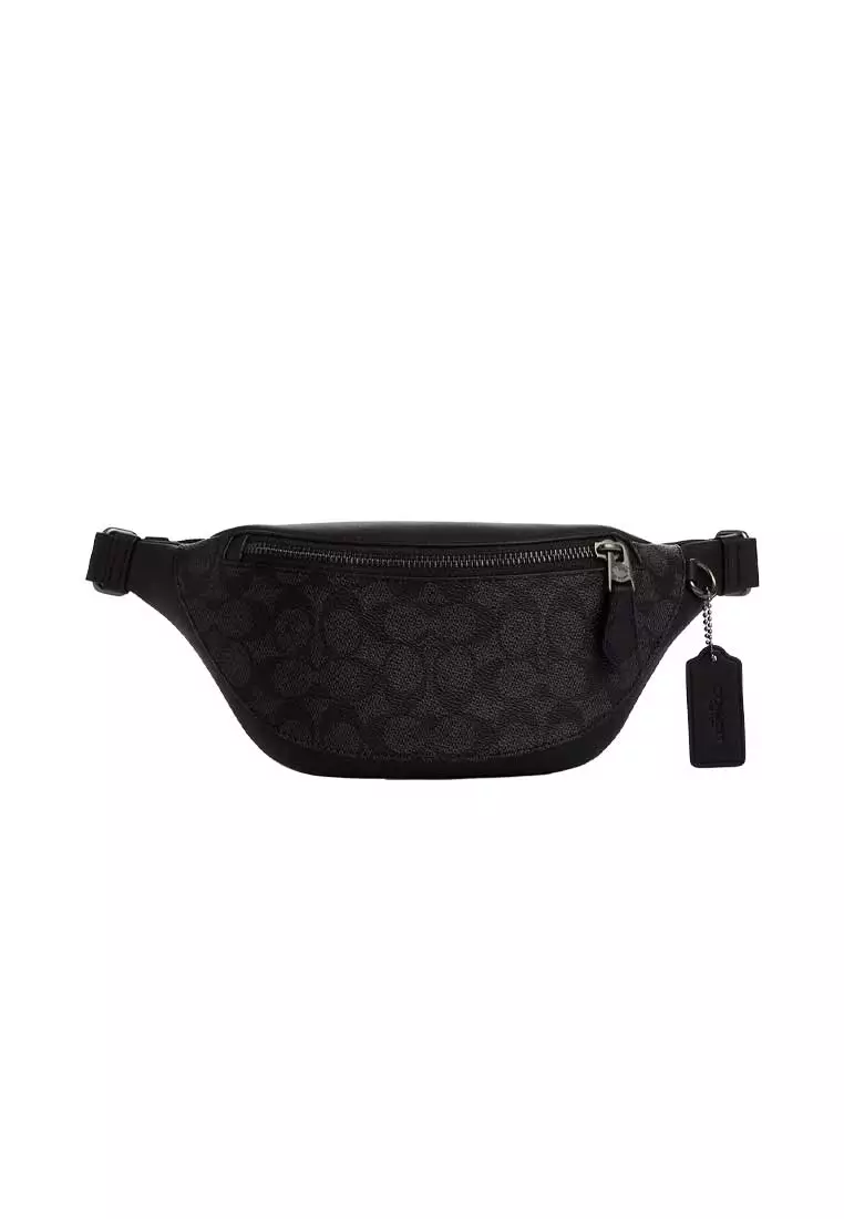 Warren Mini Belt Bag In Signature Canvas Charcoal/Black CW369 - Main Image