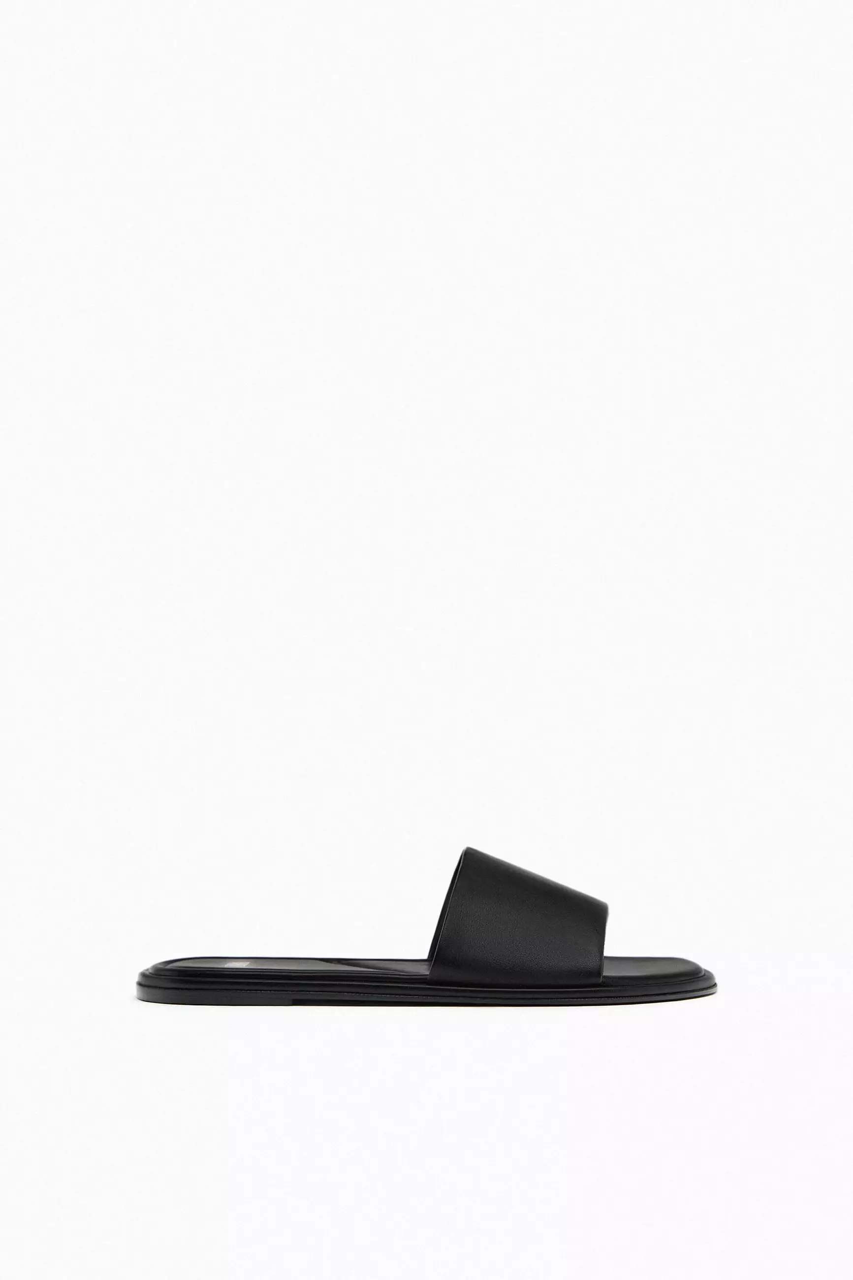 Zara minimal flat sandals outlet