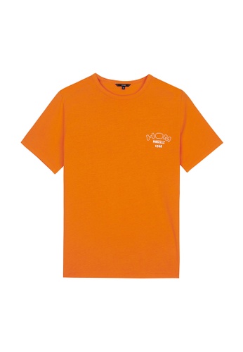 HOM red and orange Victor T-Shirt Crew Neck - Red Orange F2E5BAA40BB9C8GS_1