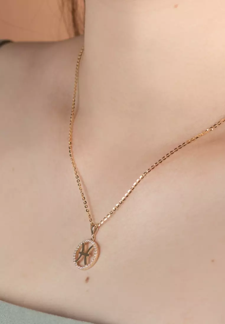 Pisces Pendant 14k Gold