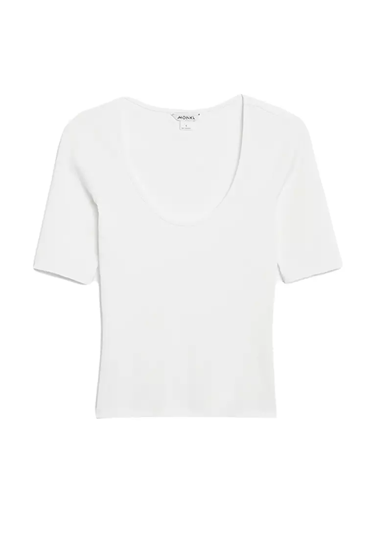 tight scoop neck tee