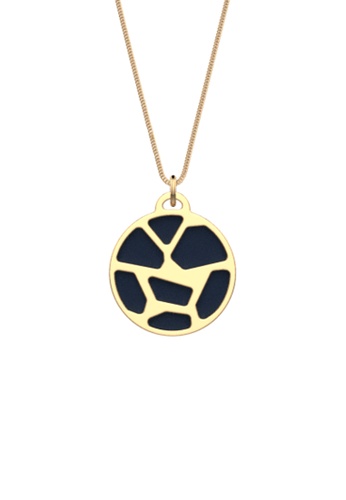 Les Georgettes by Altesse gold Les Georgettes Girafe Gold 16mm Necklace with Sun/Marine Leather 1F841AC955F300GS_1