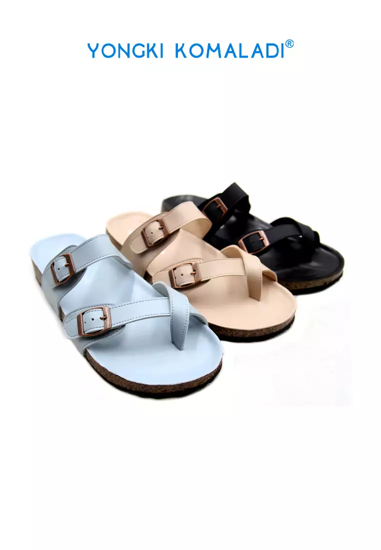[ ORIGINAL ] YONGKI KOMALADI FLAT SANDAL OL-KVN4662-21 BIRU MUDA