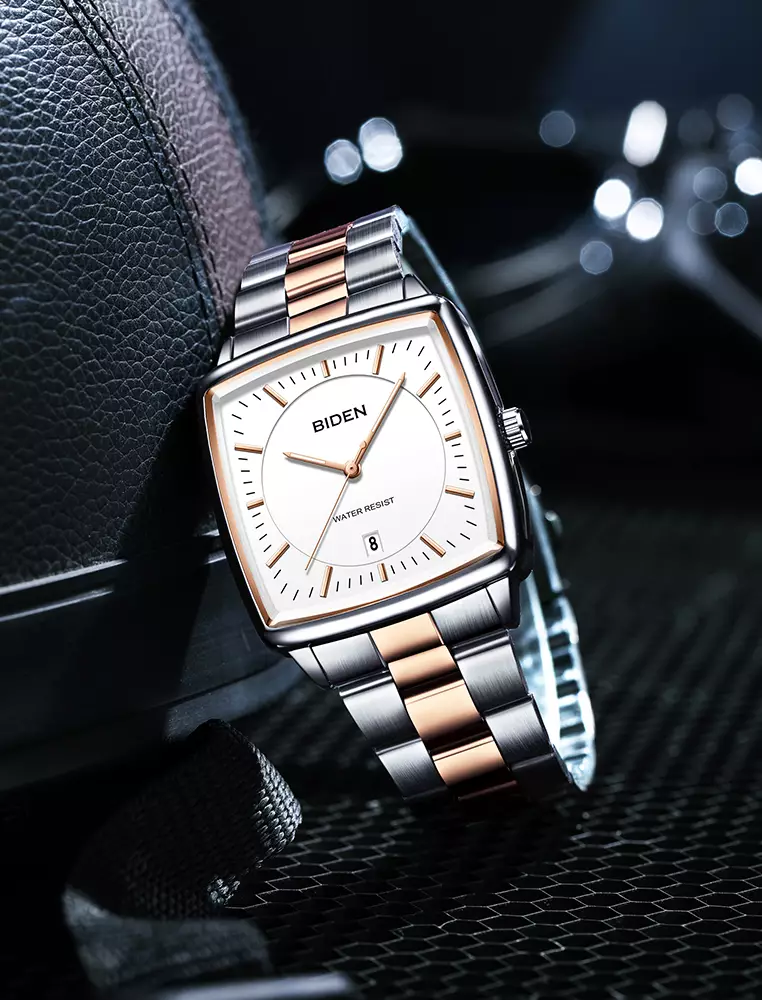 Jam Tangan Pria Original Full Luminous Kuarsa Jam Tangan Cowok Tali Stainless Steel Fashion Classic rose white