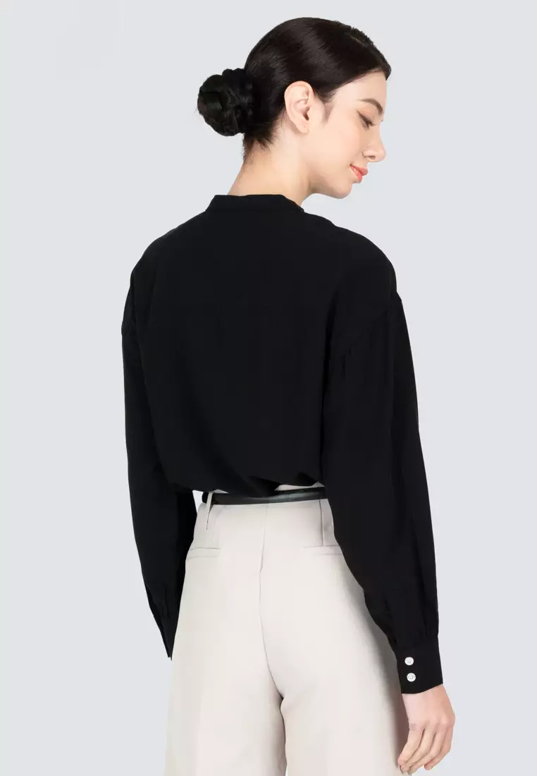 Polo Haus - Women’s Mandarin Collar Long Sleeve Shirt WBWLS004