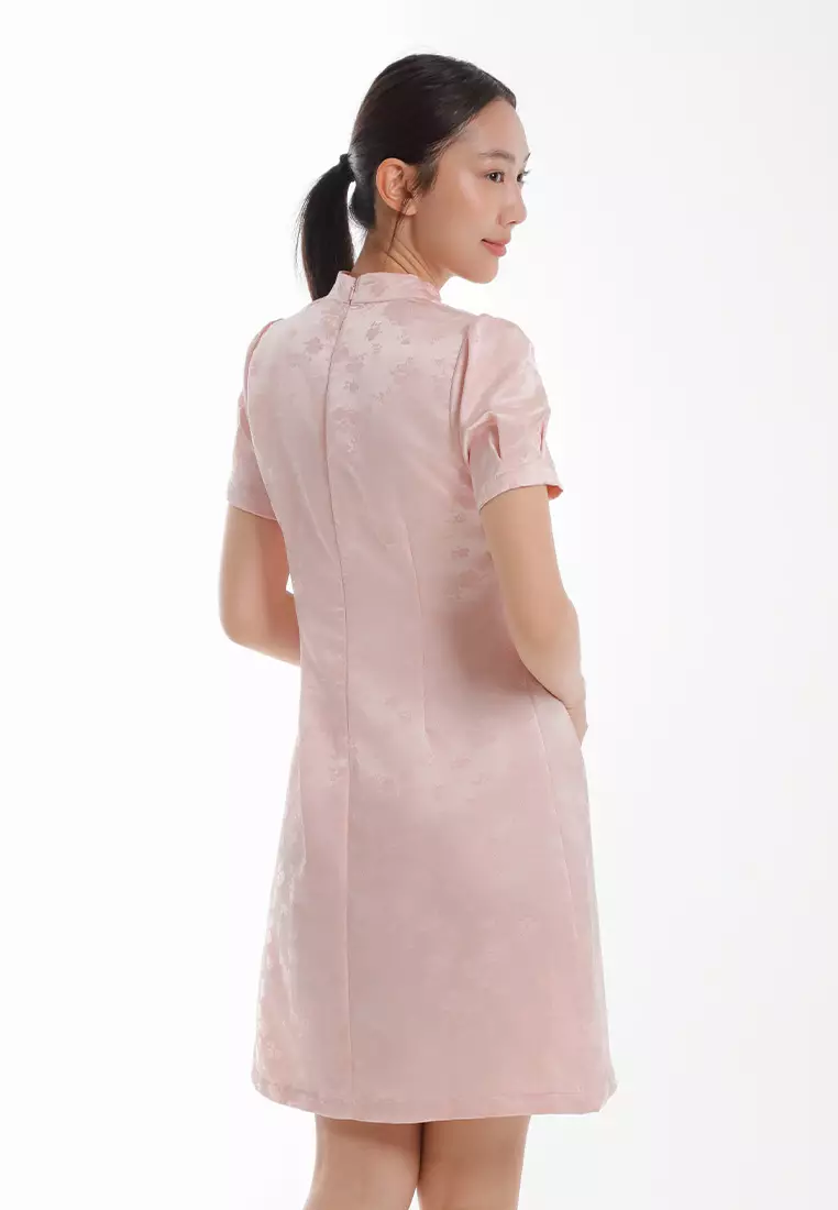 Forest Ladies CNY Cheongsam Dress - 885126-54Pink