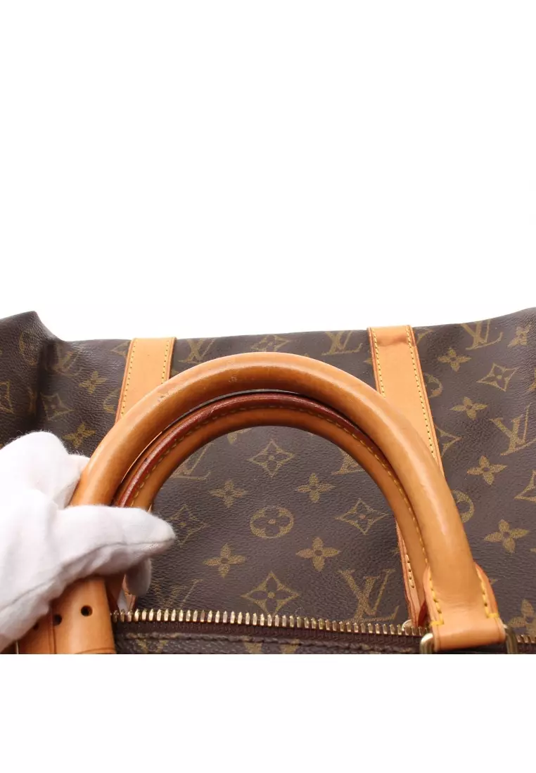 Louis Vuitton GIANT MONOGRAM Keepall 50 Bandouliere Khaki Green