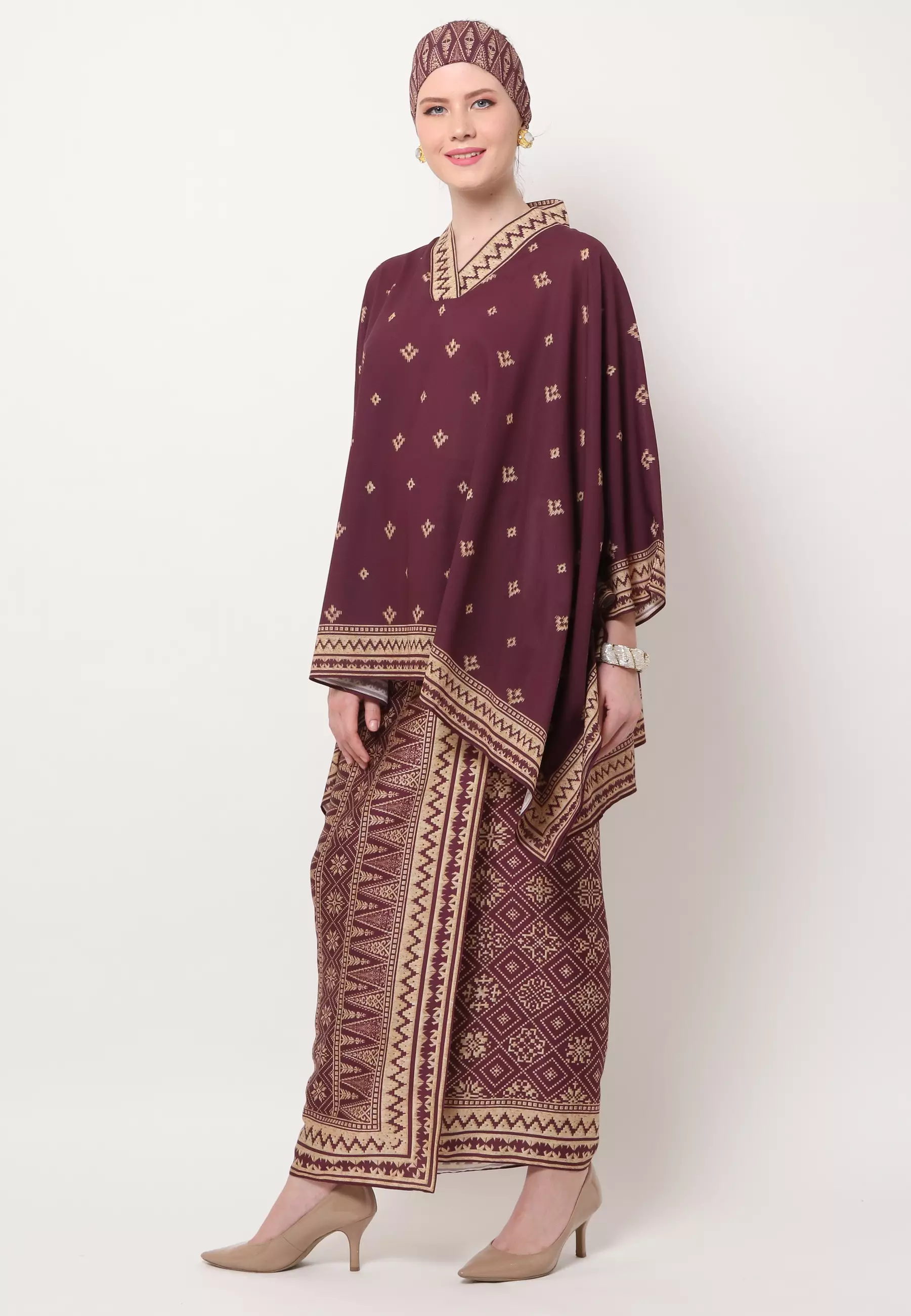 Kanzi Collection Songket V-neck Sarong Set