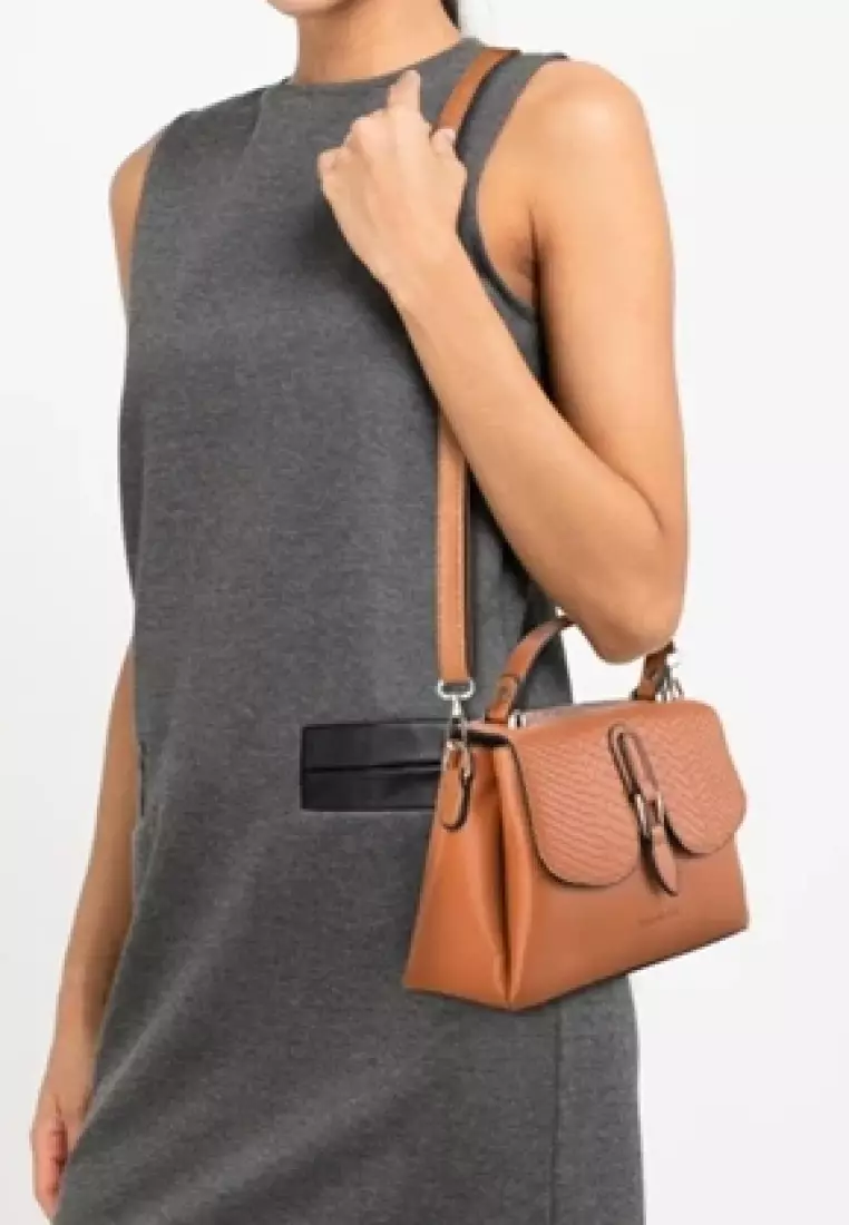 Nicole Lee Tas Wanita Handbag Tote Bag Tas Selempang Tali Panjang Branded 3721508401BRO