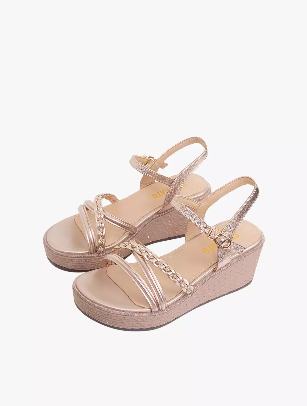 Staccato Women's 22181-CH0 Sandal Wedges - Champagne