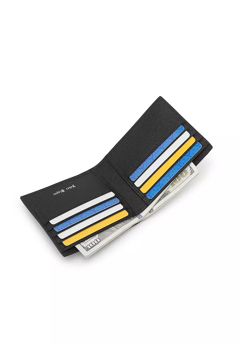 Men's Genuine Leather RFID Blocking Wallet  (Dompet Pria Kulit Genuine RFID Blocking) - Hitam
