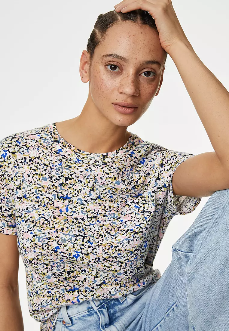 Pure Cotton Printed Pocket Top
