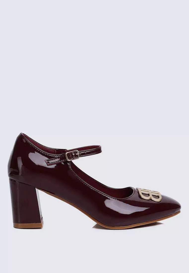 Discount on My Ballerine  shoes - SKU: My Ballerine Jane WideFit Comfy Pumps In Burgundy