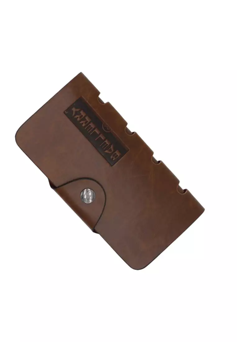 Long Wallet Pria Model Penutup Kancing Material PU Leather ORIGINAL