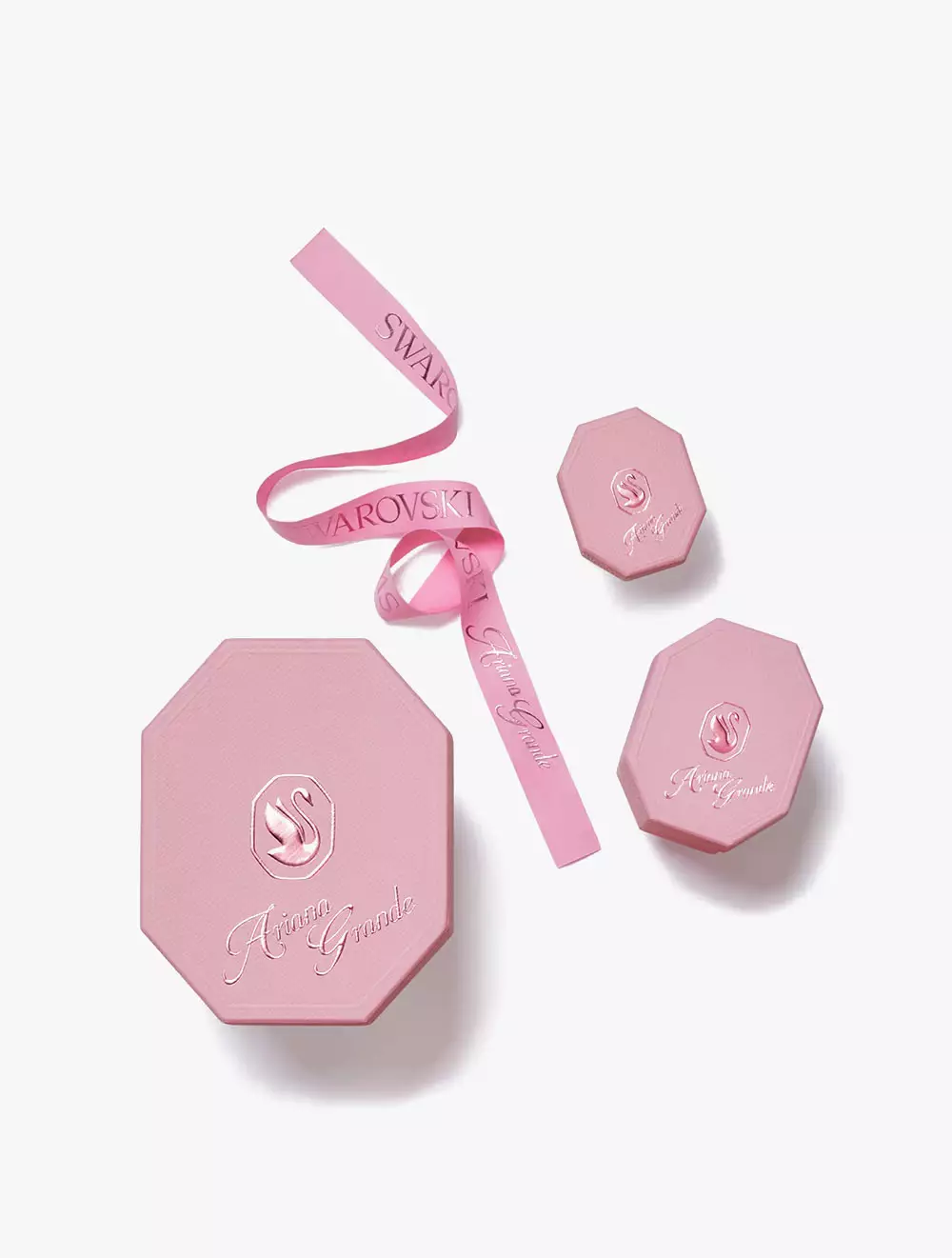 Ariana Grande x Swarovski Pendant Capsule Sunshine, Mixed Cuts, Heart, White, Rhodium Plated - White