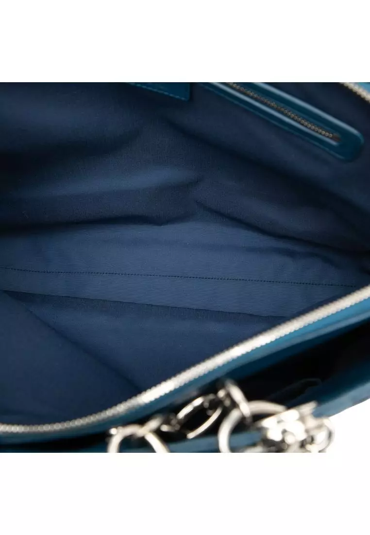 Pre-Loved Dior Large Lambskin Cannage Soft Zipped Lady Dior Shopping Tote