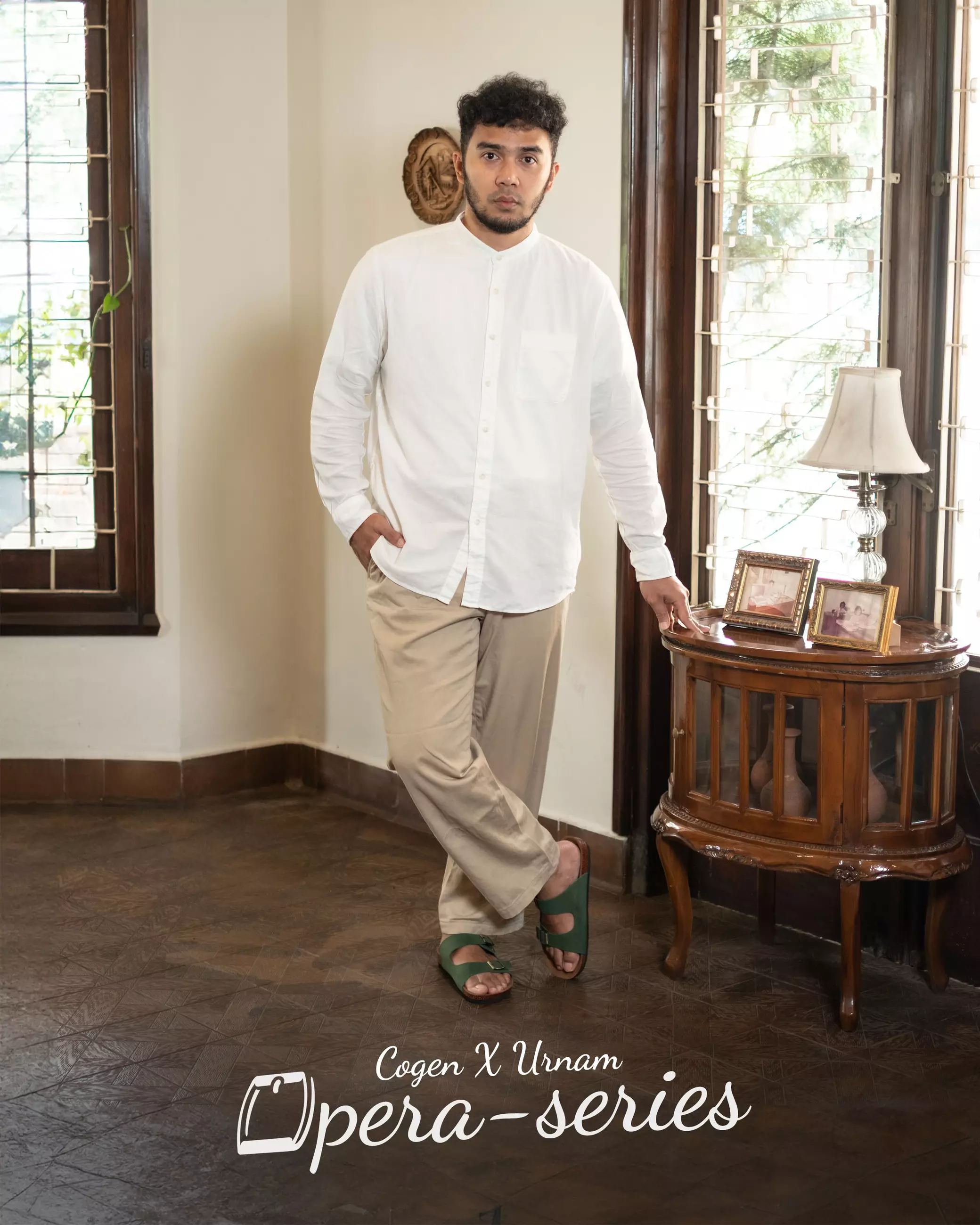 Cogen Sandal Pria Sendal Kulit Birken Vintage - Opera Green