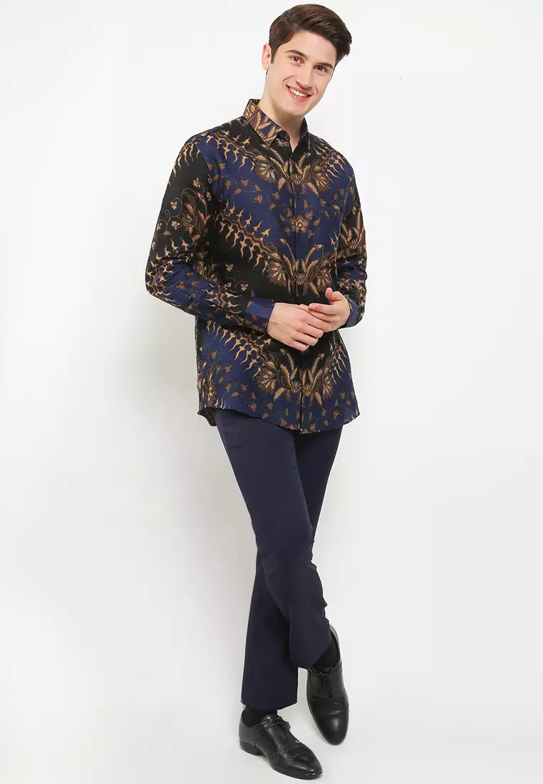 Abhicandra Kemeja Batik Exclusive Premium Pria Casual Modern Lengan Panjang