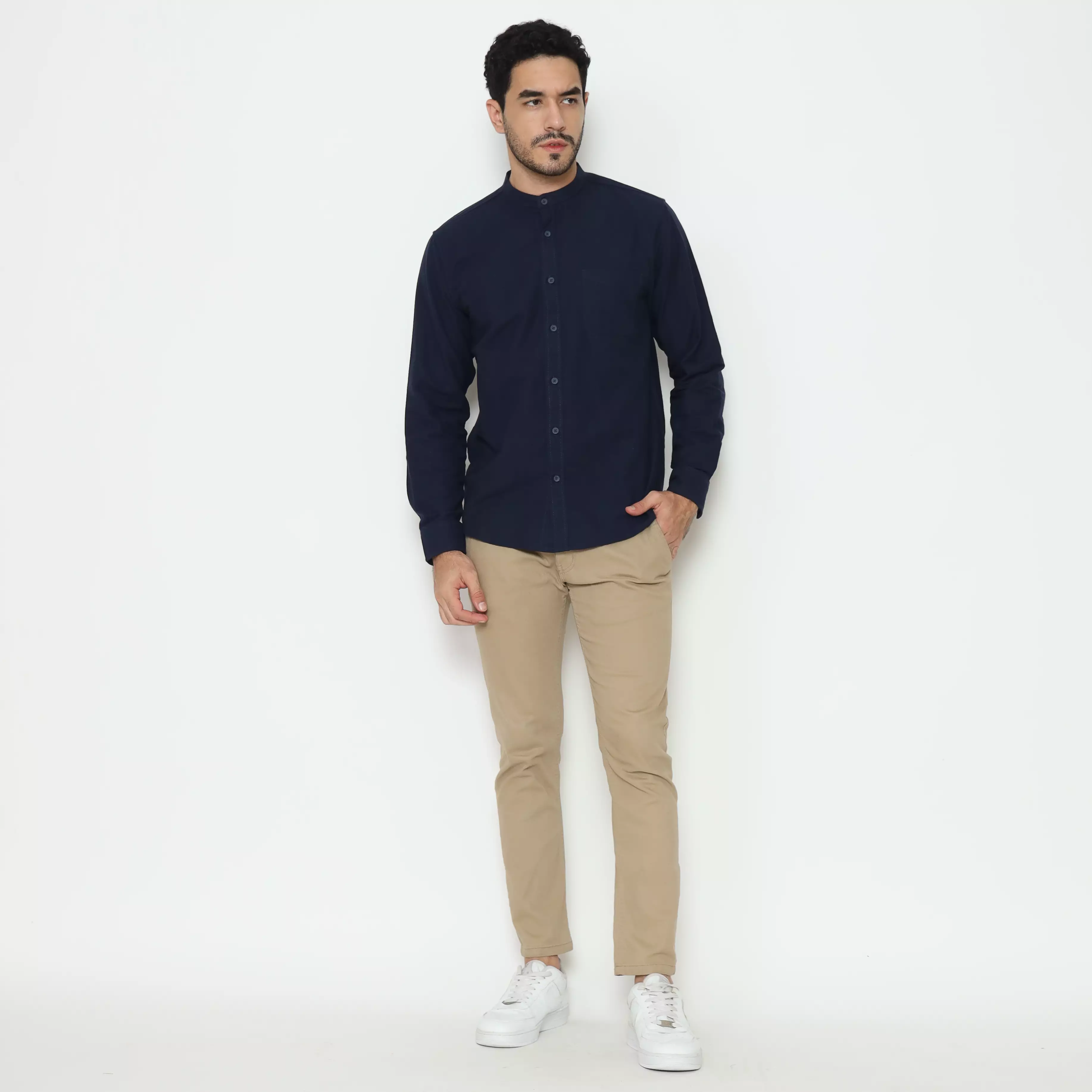 AMK Kemeja Pria  Lengan Panjang SHG Ringga L/S Navy
