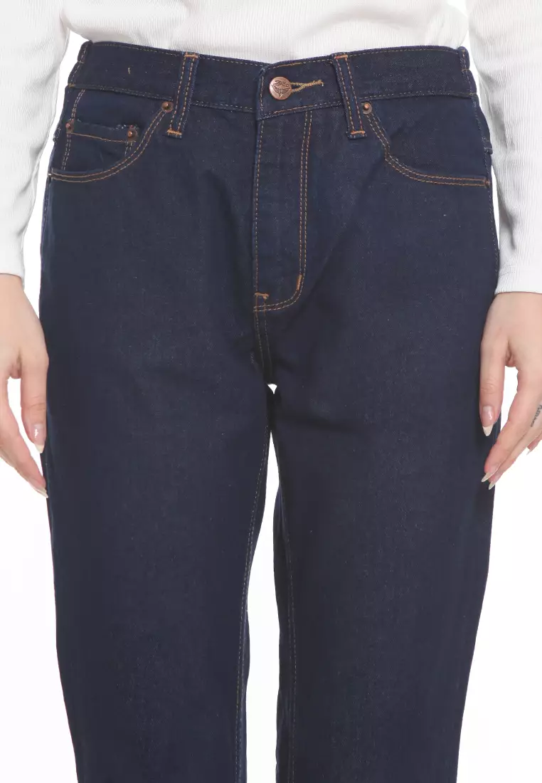 Mom Jeans in Blue Black MJ2001