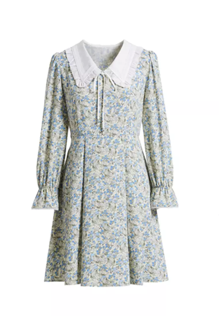 Vintage dress with collar discount