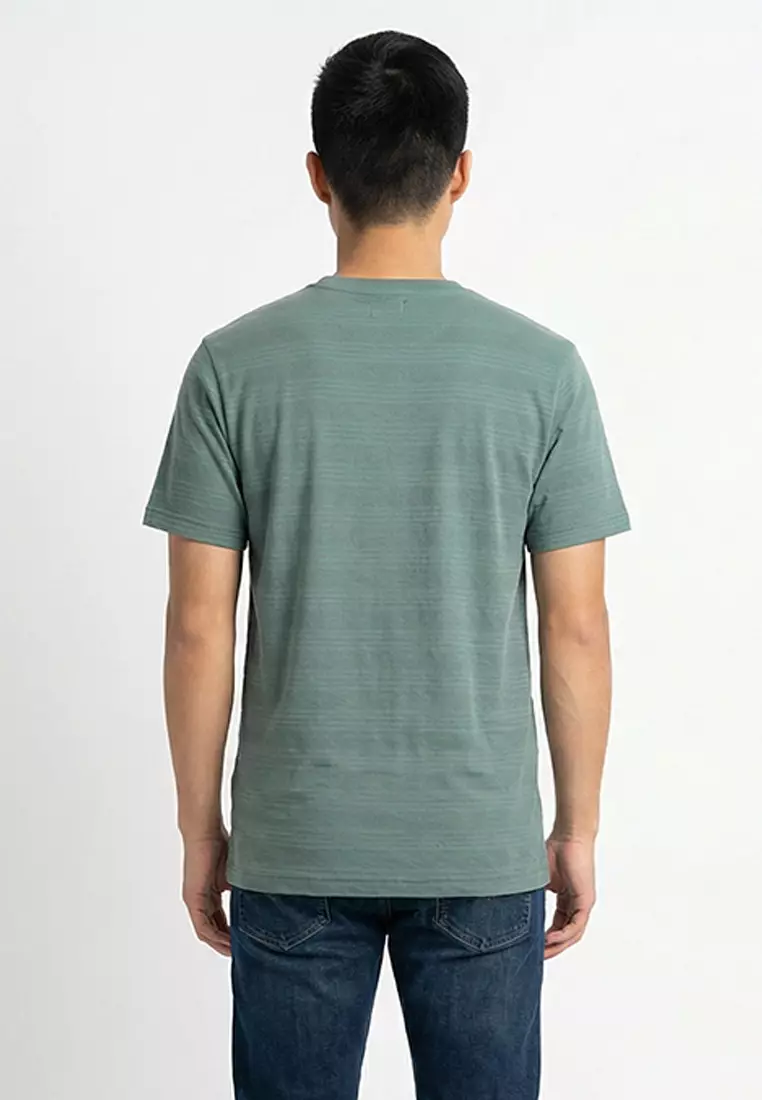 Jorvil Jacquard Stripe Textured Tee