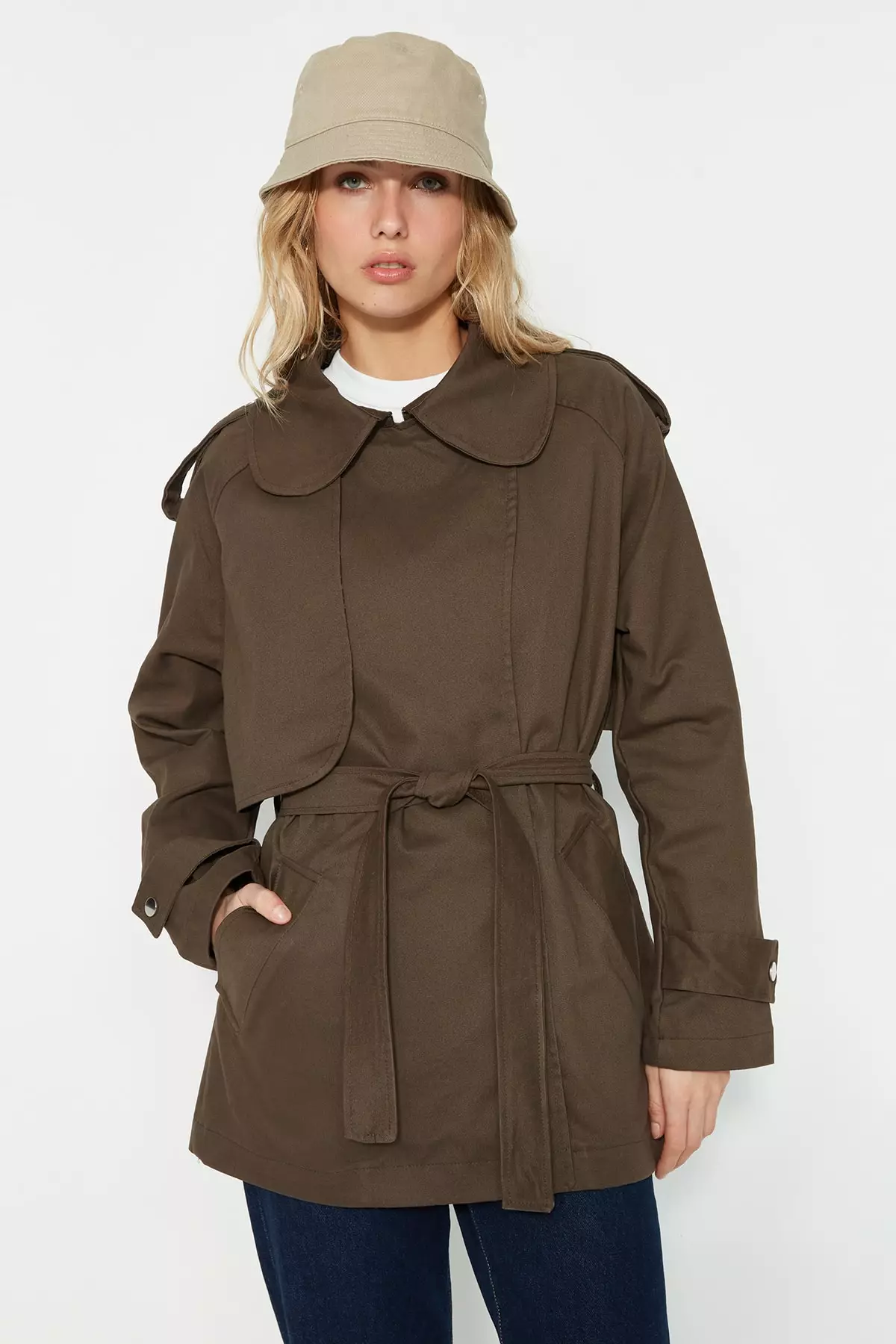 Gabardine on sale trench coat