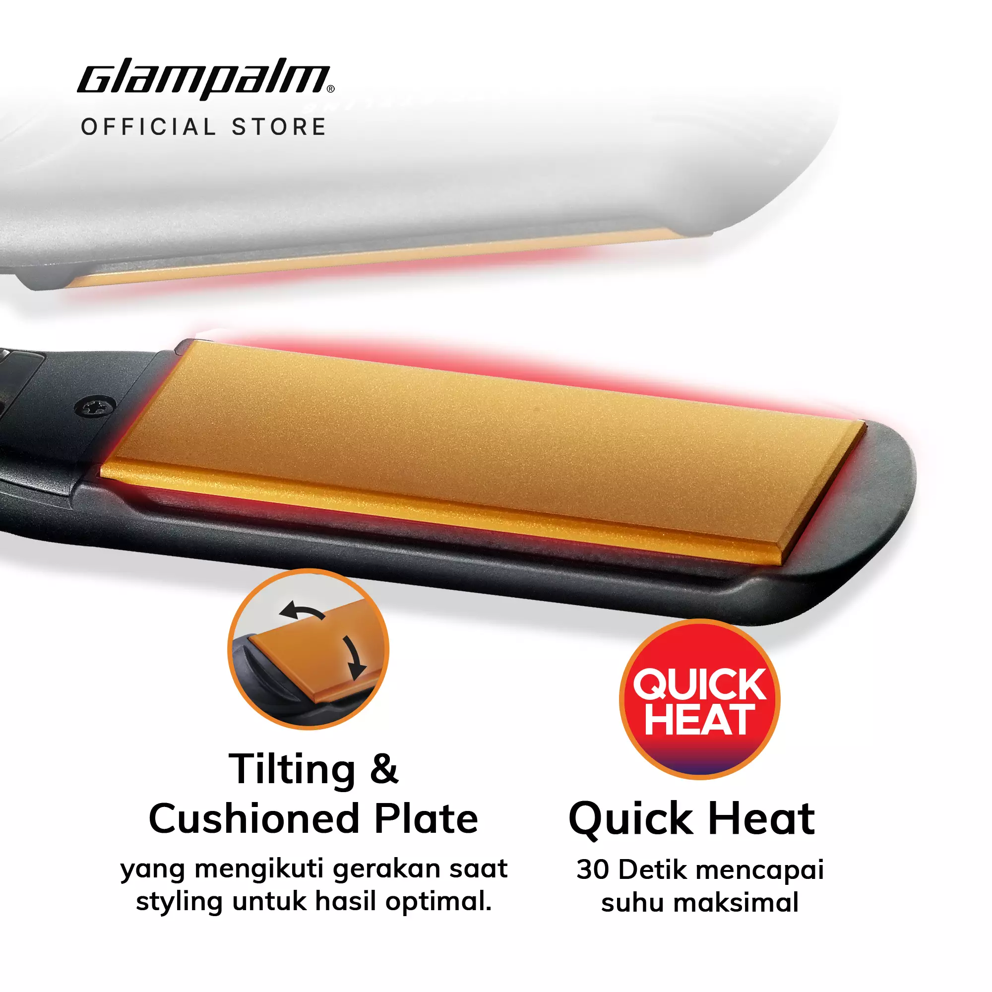 Glampalm Catokan Pelurus Rambut / Hair Straightener GP313AL