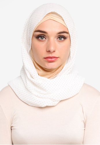 Zalora Hijab Buy Zalia Metallic Dots Snood Online on ZALORA  Singapore