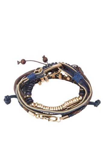 Drililia 五esprit 品牌入串珠拉繩手環, 飾品配件, 手鐲 & 手環
