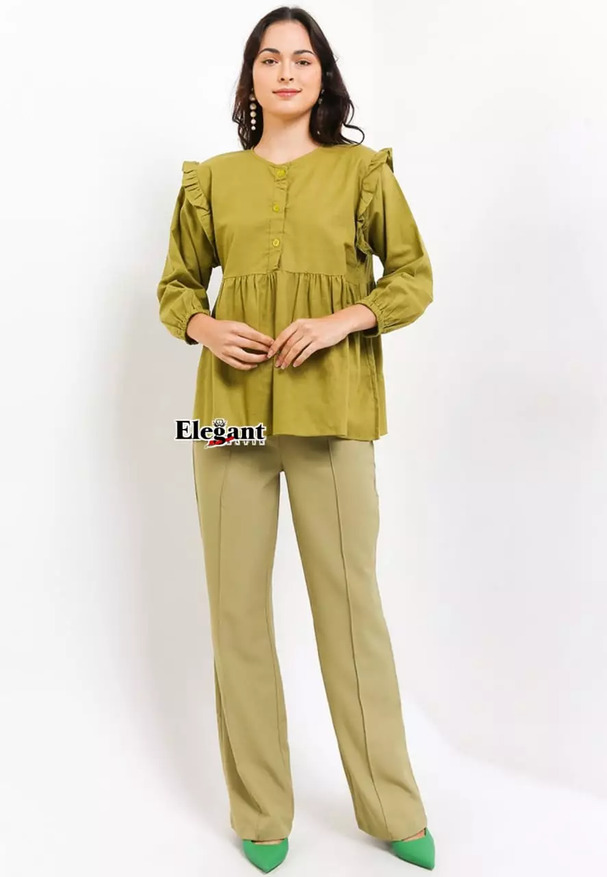 Alesha Blouse Oversize Hijau Avocado