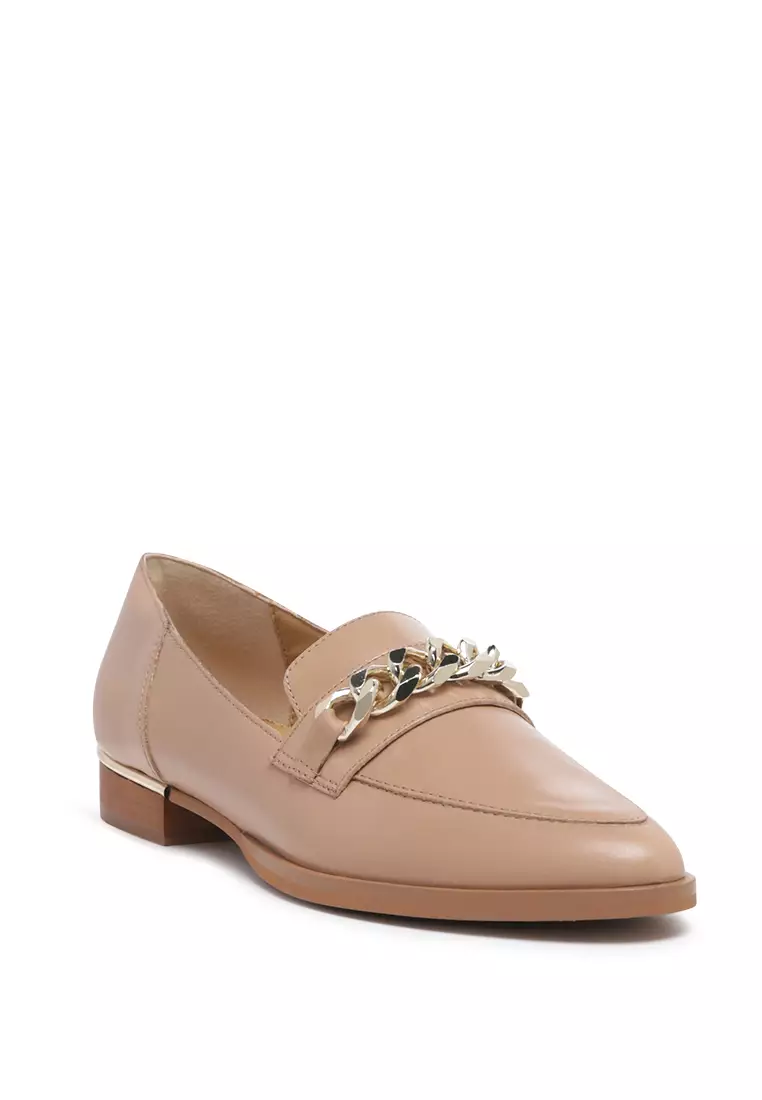 Nude Leather Slip-on