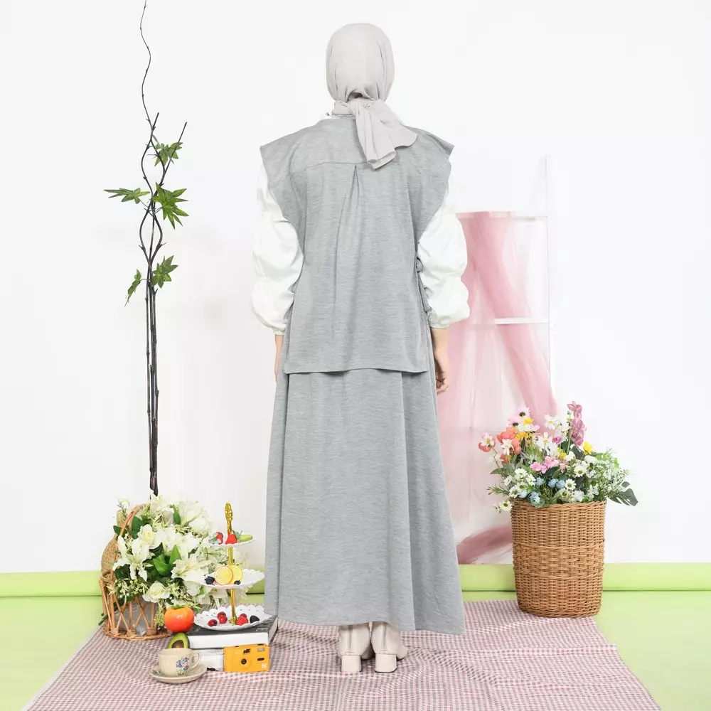Amari One Set Vest Skirt - Misty Gray M19708 R39S5