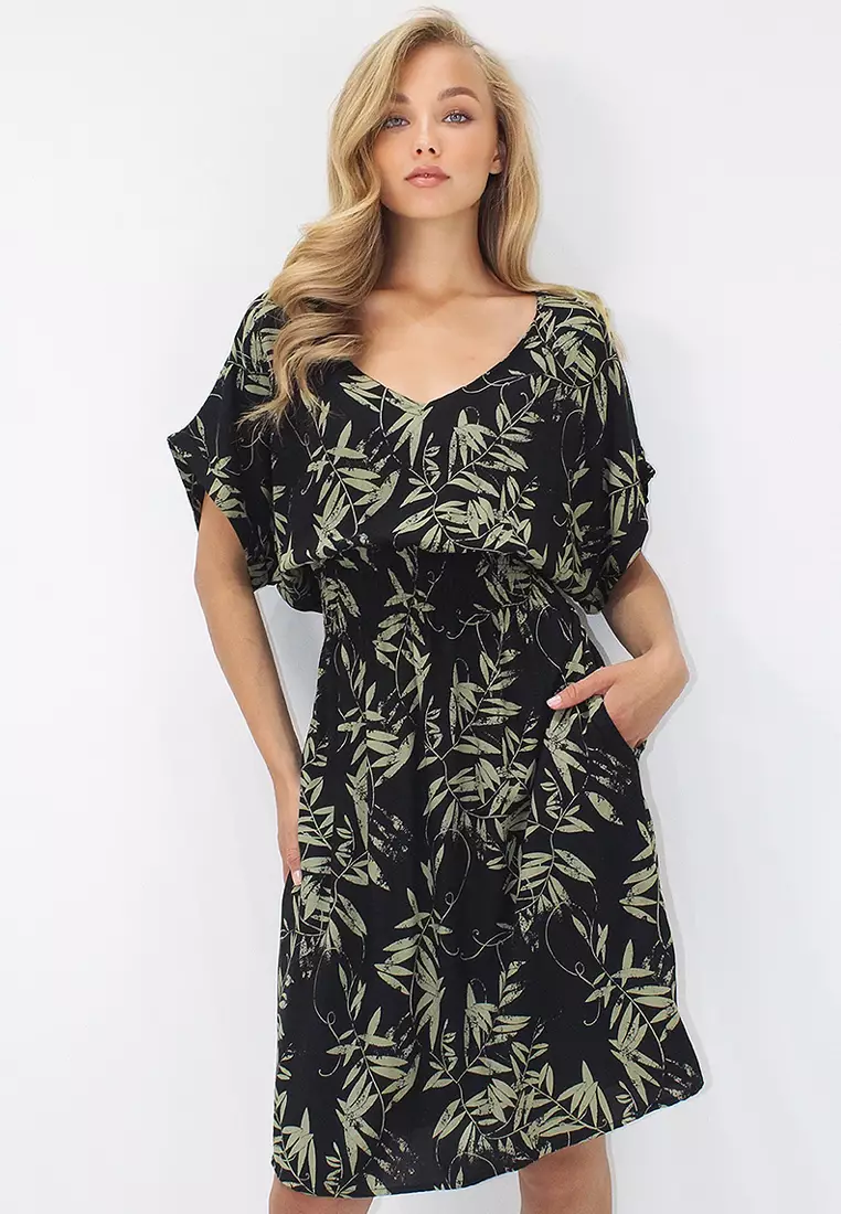 Viscose V-Neck Dress