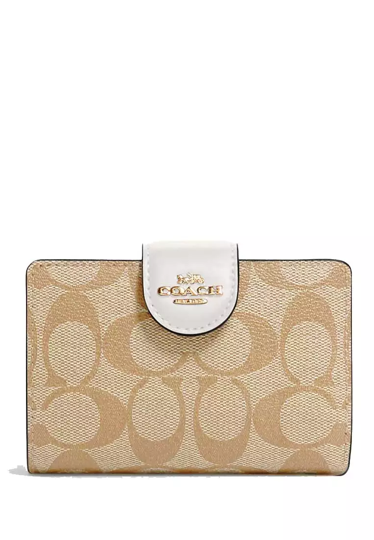 Coach CH476 Tech Wallet In Signature Canvas With Nostalgic Ditsy Print IN  Light Khaki Multi 