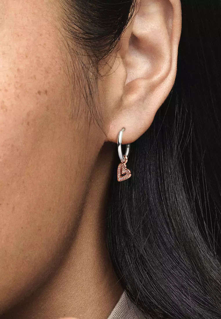 Buy PANDORA Pandora 14k Rose Gold Plated Sparkling Freehand Heart