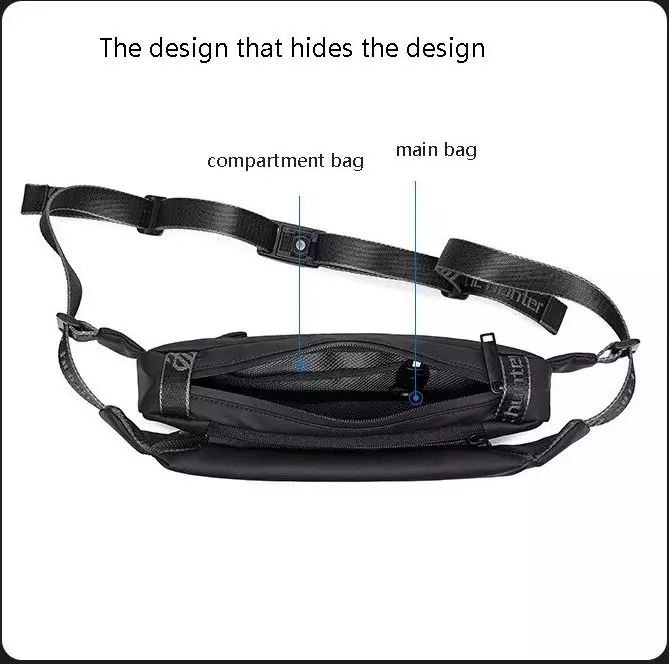 Arctic Hunter YB00047 Tas Selempang Pria WaistBag Pria Sling Bag Pria - BLACK