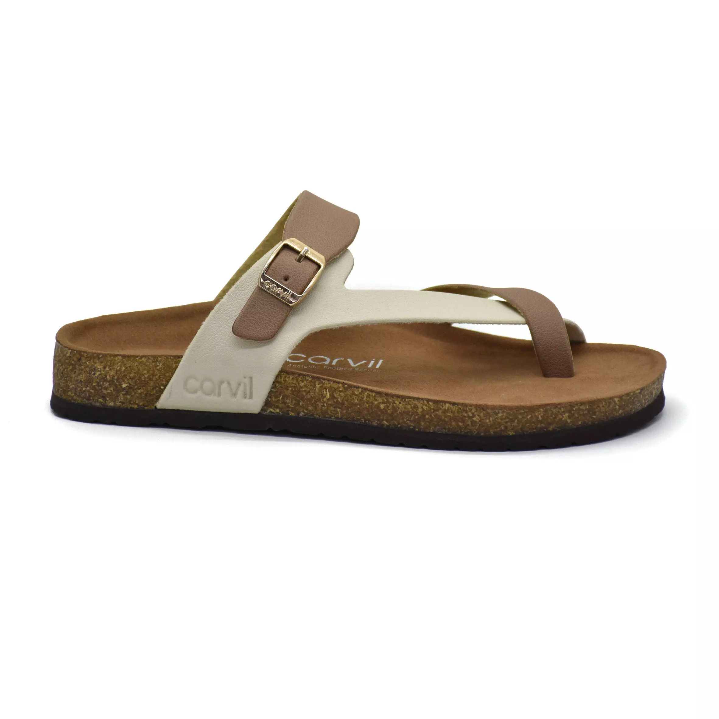 Carvil Sandal Wanita Callista-03 L Mocca/Ivory