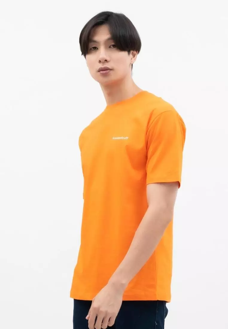 Kaos Polos Pria Premium Katun Combed Lengan Pendek oranye