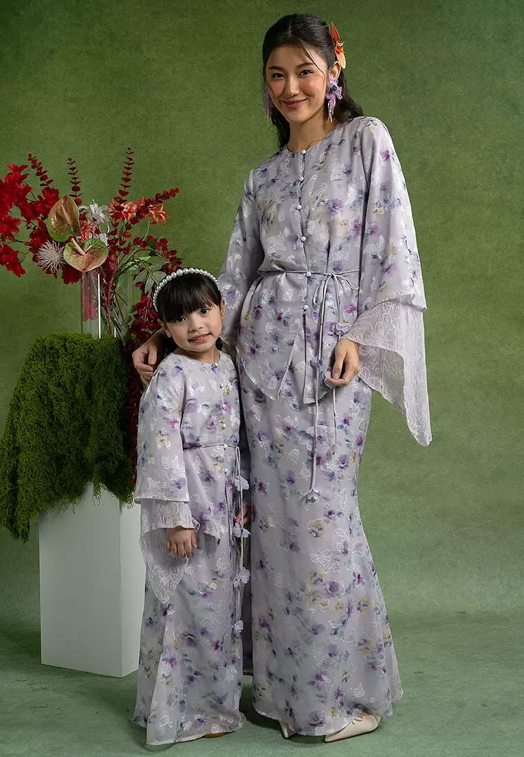 Elena Recycled Polyester Kebaya with Belt Set