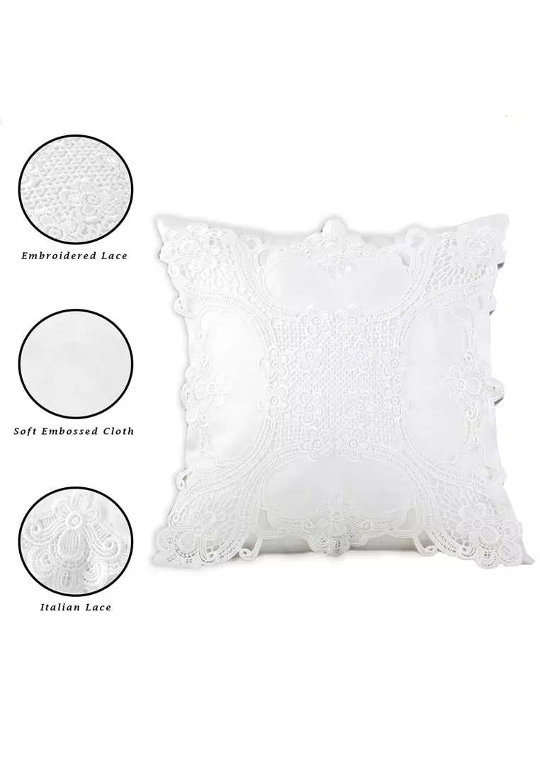 White lace best sale cushions