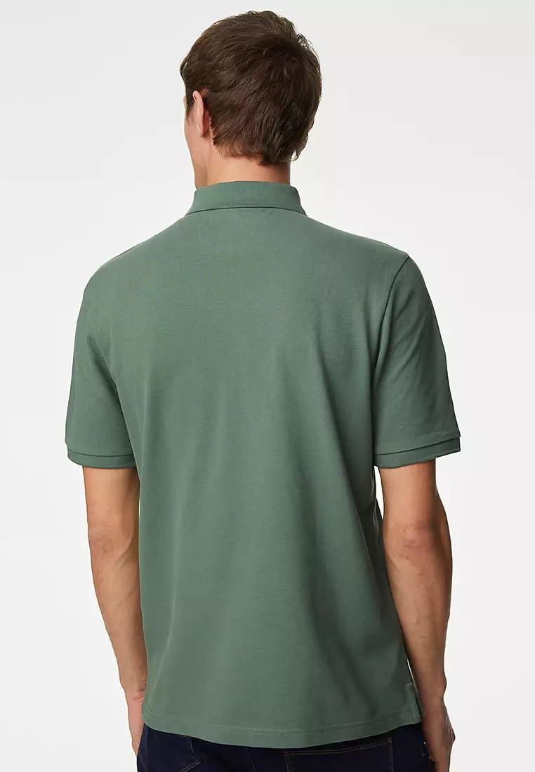 Pure Cotton Pique Polo Shirt