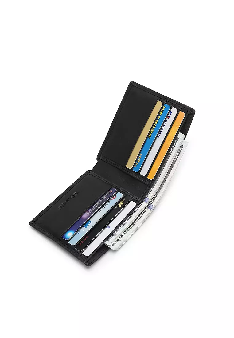 Gift Set - Genuine Leather RFID Wallet + 40mm Automatic Belt - Black