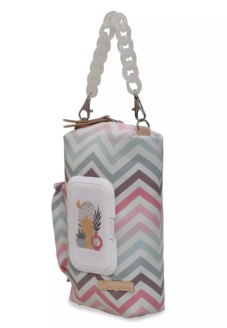 Firda Kantong Tisu 3 IN 1 Desain Simple Multi Color Dan Gambar Unik - Chevron Krem 274C