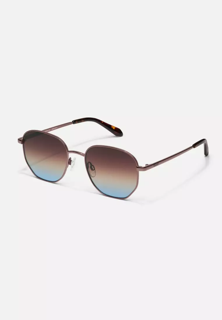 QUAY Big Time Sunglasses - Chocolate/Brown Blue