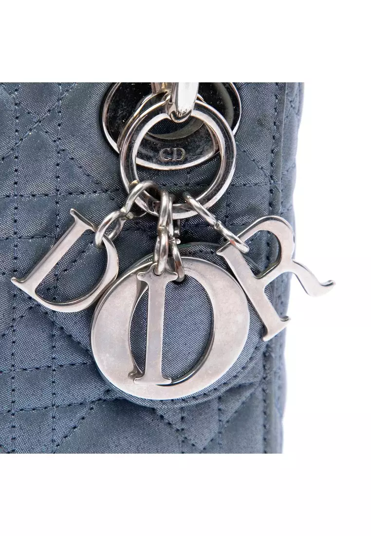 Pre-Loved Dior Mini Iridescent Lambskin Cannage Lady Dior