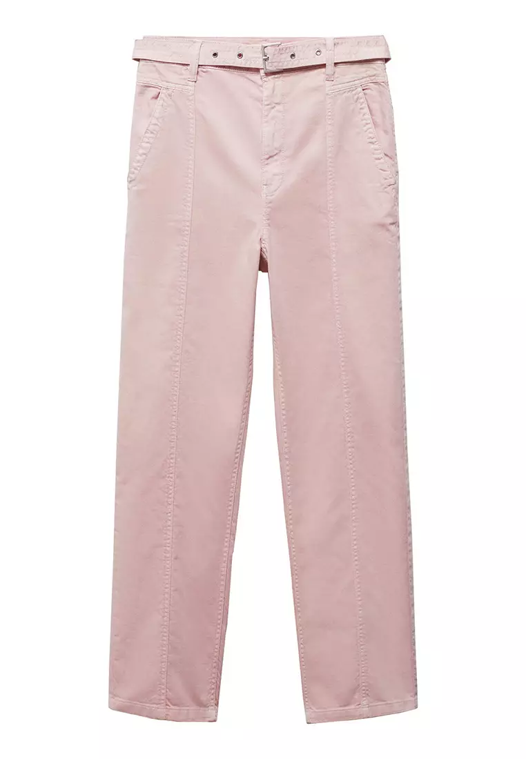 Straight-Fit Belt Jeans